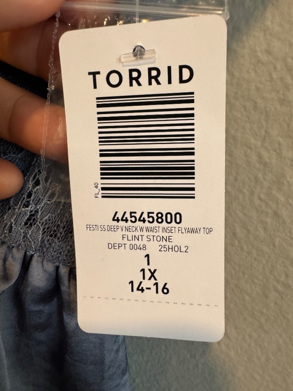 Torrid Babydoll Lace-Trim Peplum Blouse Short Sleeve Festival Feminine Boho 1X - Picture 6 of 8